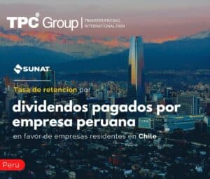 Tasa de retención por dividendos pagados por empresa peruana en favor de empresas residentes en Chile
