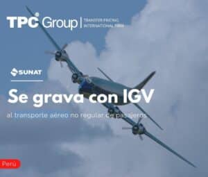 Se grava con IGV al transporte aéreo no regular de pasajeros