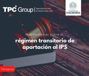 Modificatorias sobre el régimen transitorio de aportación al IPS