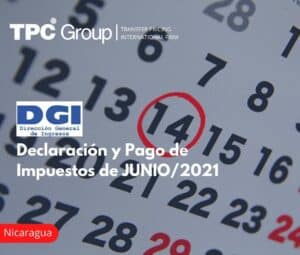 Declaración y Pago de Impuestos de JUNIO/2021