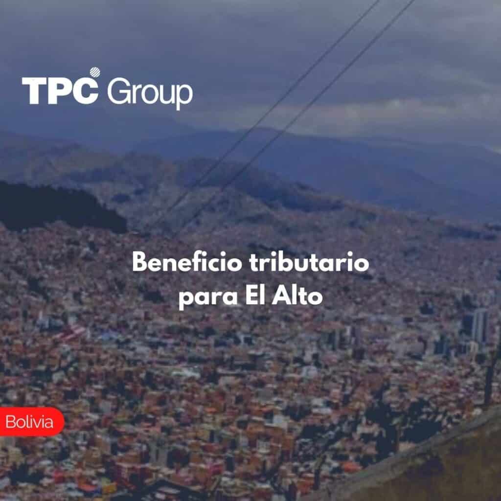 Beneficio tributario para El Alto