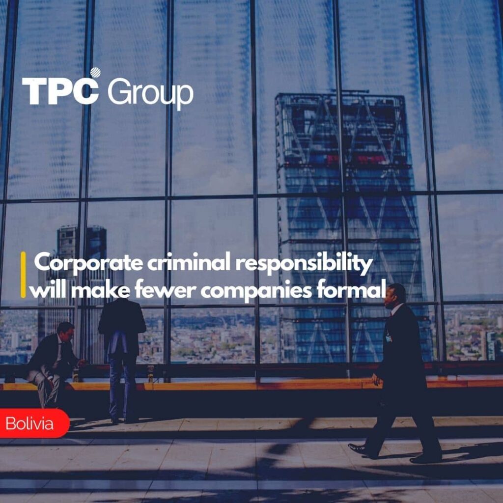 Corporate criminal responsibility will make fewer companies formal