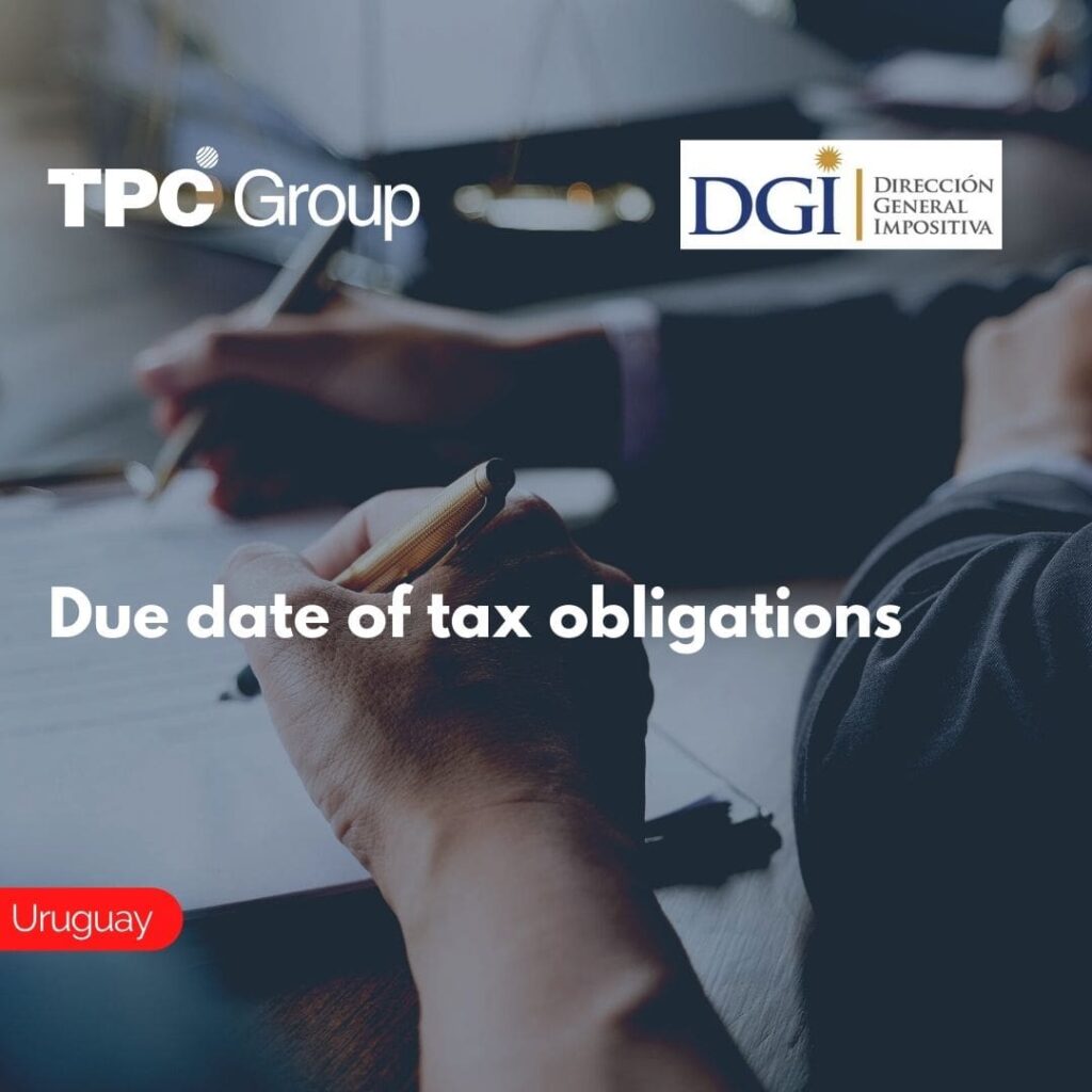 Due date of tax obligations