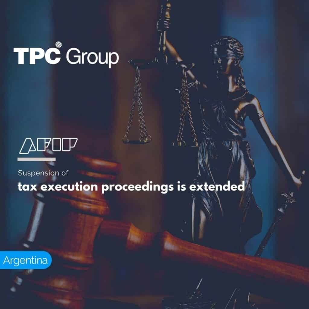Suspension of tax execution proceedings is extended