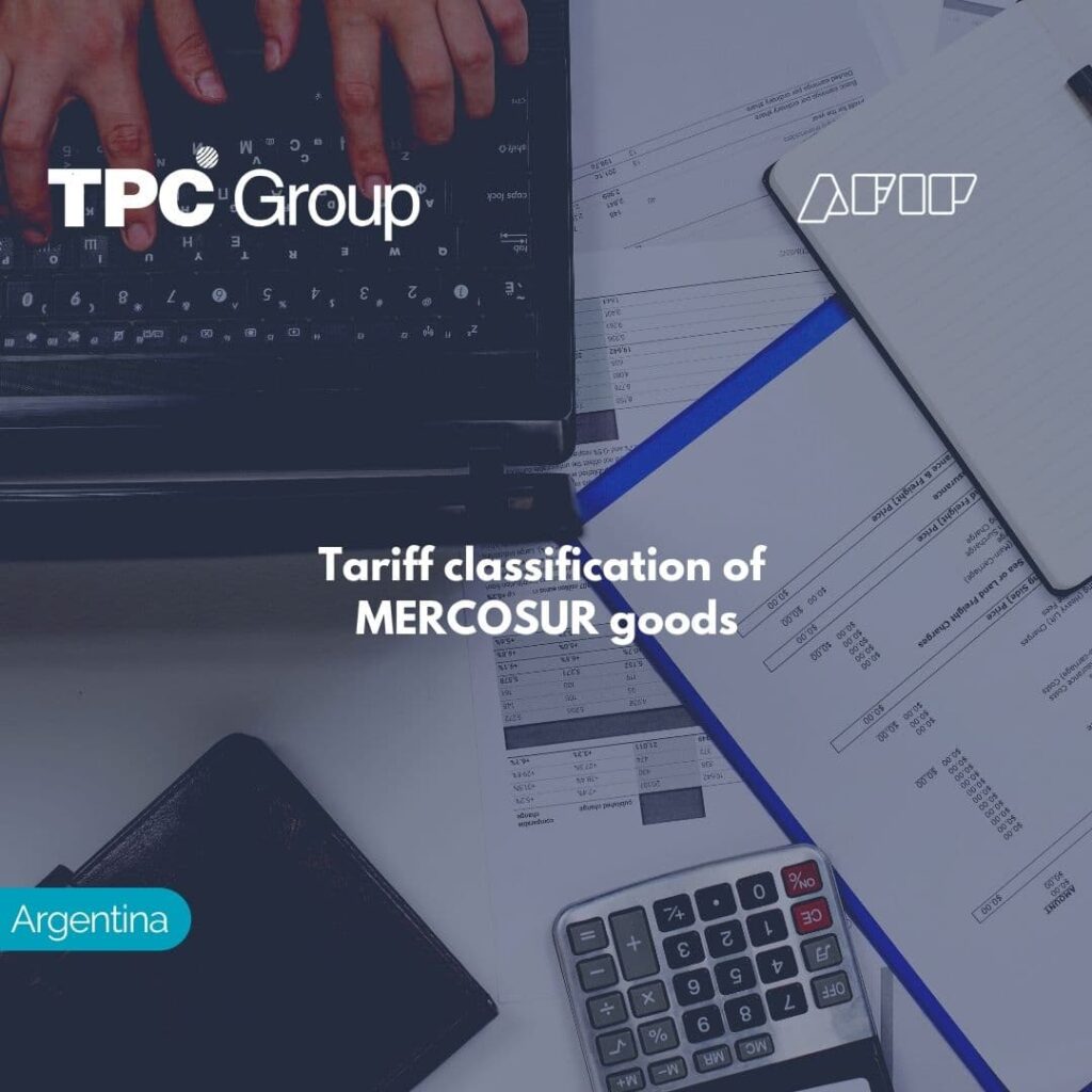 Tariff classification of MERCOSUR goods