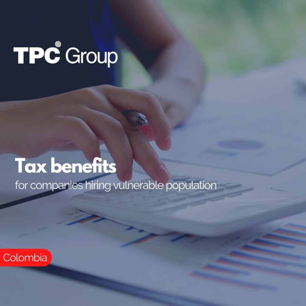 Tax benefits for companies hiring vulnerable population