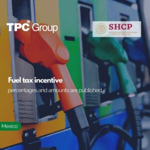 Fuel tax incentive percentages and amounts are published